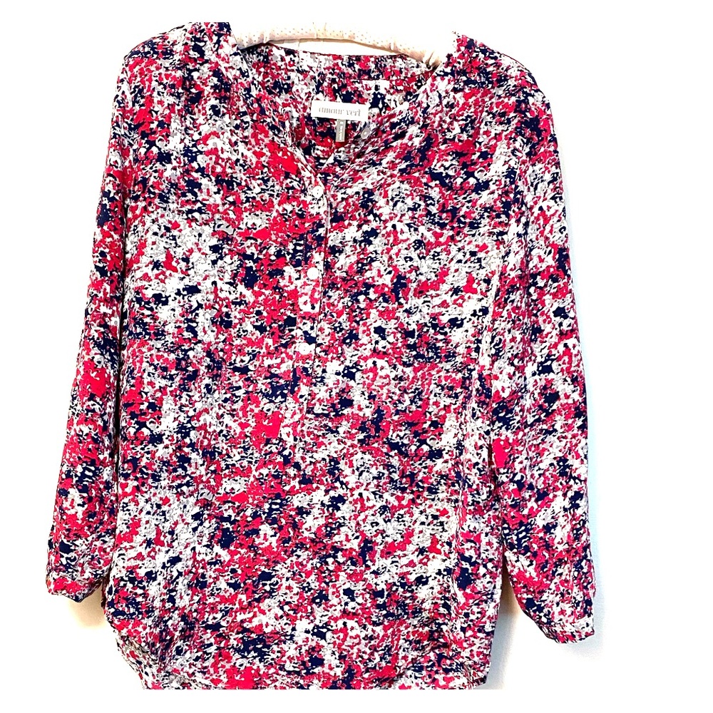 Colorful 100% silk Amour Vert shirt